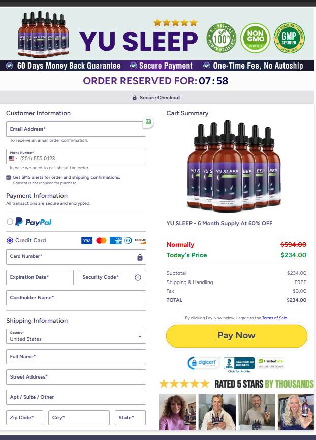 Yu Sleep Official Website Secure Order Page